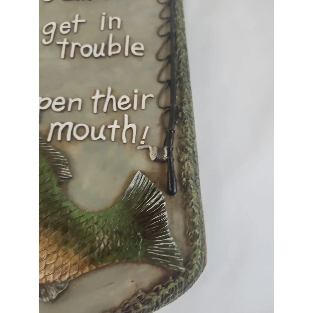 Ceramic Plaque Wall Decor Men Fishing Camping Fishing Rods Funny Quotes